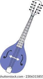 Mandolin.Italian stringed musical instrument of the Middle Ages.