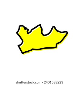 Mandoul region of Chad vector map illustration.