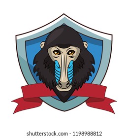 Mandrill face cool sketch