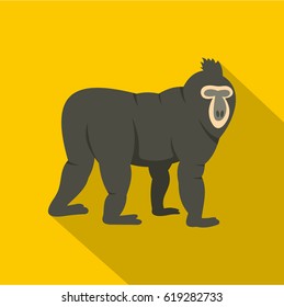 Mandrill icon. Flat illustration of mandrill vector icon for web