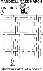 Mandrill maze march a fun animal maze activity for kids