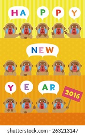 Mandrill speaks / 2016 new year card