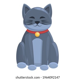 Maneki lucky cat icon. Cartoon of Maneki lucky cat vector icon for web design isolated on white background