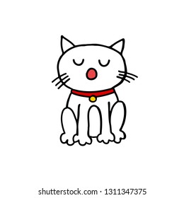 maneki neko doodle icon