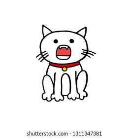 maneki neko doodle icon