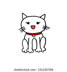 maneki neko doodle icon