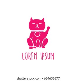 maneki neko doodle icon
