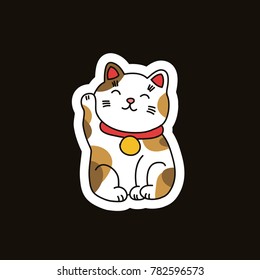 maneki neko doodle icon