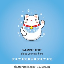 maneki neko greeting card