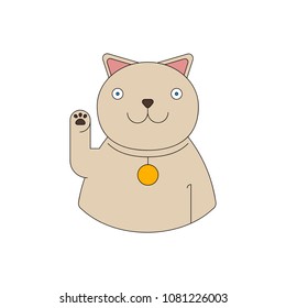 Maneki neko icon on a white background