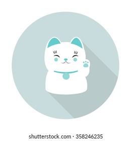 maneki neko icon. vector illustration