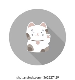 maneki neko icon. vector illustration