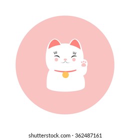 maneki neko icon. vector illustration