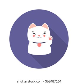 maneki neko icon. vector illustration