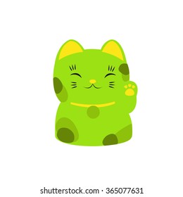 maneki neko icon. vector illustration