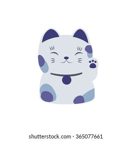 maneki neko icon. vector illustration