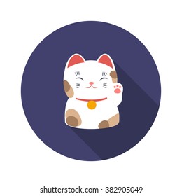 maneki neko icon. vector illustration