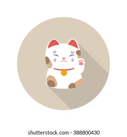 maneki neko icon. vector illustration