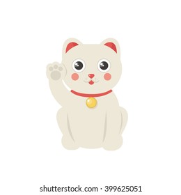 maneki neko icon. vector illustration