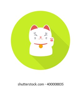 maneki neko icon. vector illustration