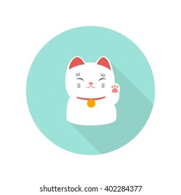 maneki neko icon. vector illustration