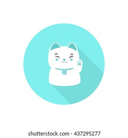 maneki neko icon. vector illustration