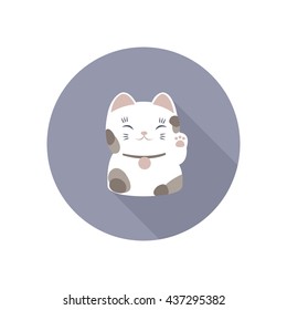 maneki neko icon. vector illustration
