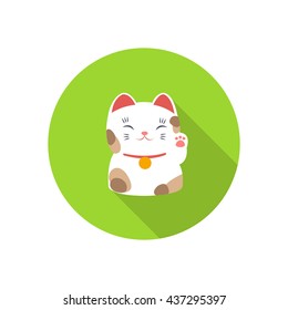 maneki neko icon. vector illustration