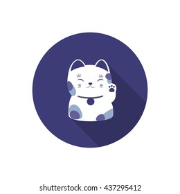 maneki neko icon. vector illustration