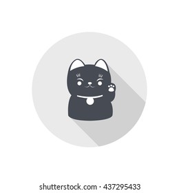 maneki neko icon. vector illustration