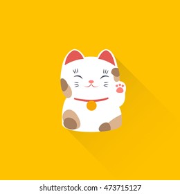 maneki neko icon. vector illustration