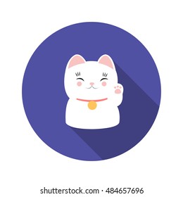 maneki neko icon. vector illustration