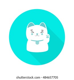 maneki neko icon. vector illustration