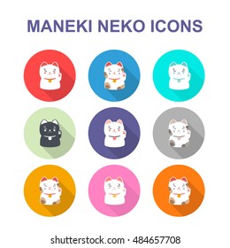 maneki neko icon. vector illustration