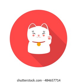 maneki neko icon. vector illustration
