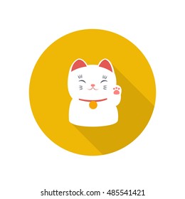 maneki neko icon. vector illustration