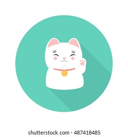 maneki neko icon. vector illustration