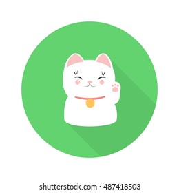 maneki neko icon. vector illustration