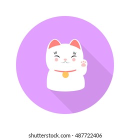 maneki neko icon. vector illustration