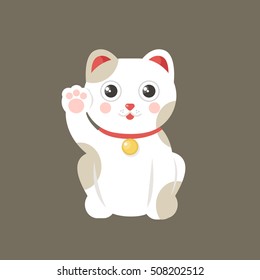 maneki neko icon. vector illustration
