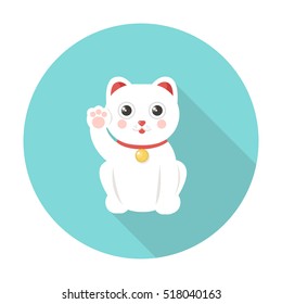 maneki neko icon. vector illustration