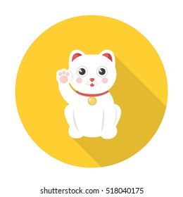 maneki neko icon. vector illustration