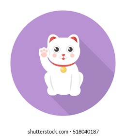 maneki neko icon. vector illustration