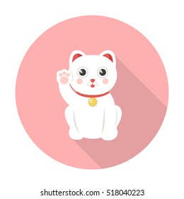 maneki neko icon. vector illustration