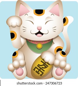 Maneki neko illustration