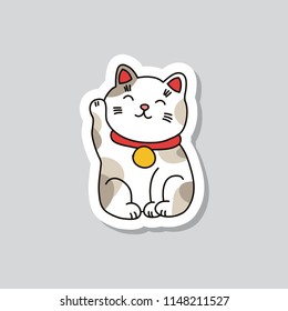maneki neko sticker doodle icon