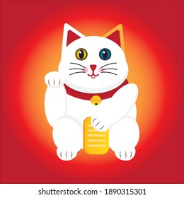 maneki neko white cat from japan