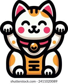 Maneki-neko, or the "beckoning cat," is a traditional Japanese figurine believed to bring good luck and fortune to its owner. Often depicted with a raised paw, this iconic talisman is a symbol of pros