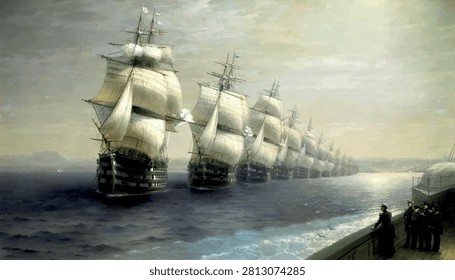 Maneuvers of the Black Sea Fleet in 1850
