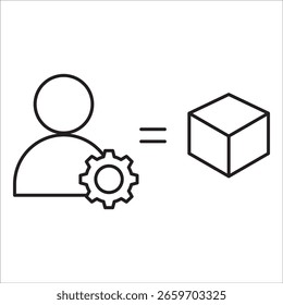 Konturenvektor für Fertigungsmaterial-Symbol